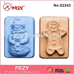 Guest Snowman and Gingerbread silicone soap molds for soap making