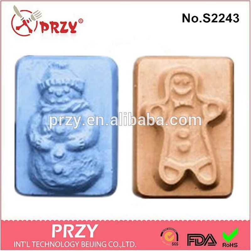 Guest Snowman and Gingerbread silicone soap molds for soap making