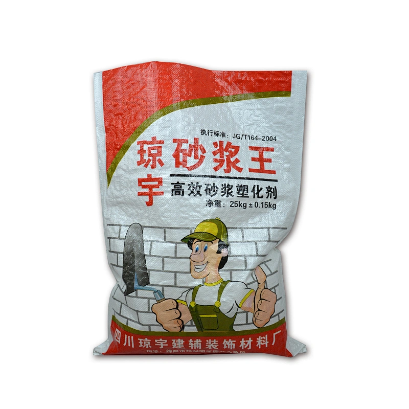 Industrial plastic pp bag for sand, wall putty powder, cement, mortar bag 25kg