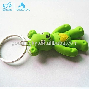 Oil bottle shape pvc rubber key chain