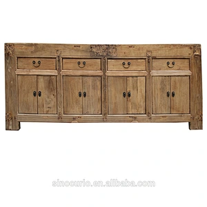 Chinese antique reclaimed solid wood furniture wooden natural long sideboard