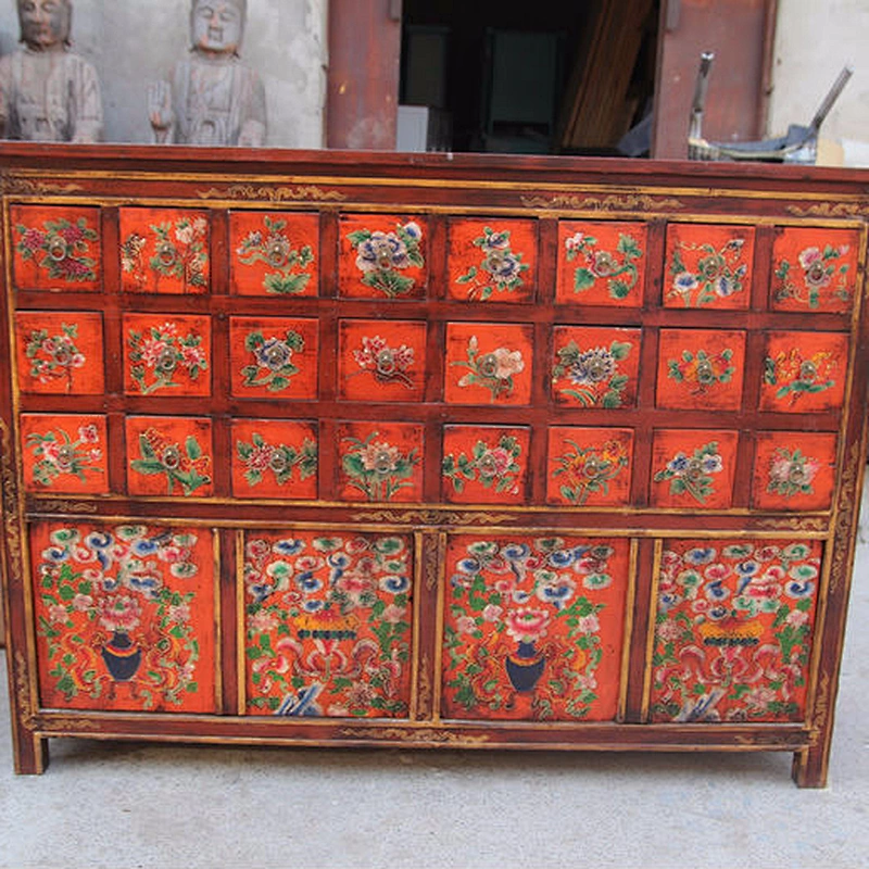 Wooden antique furniture/tibetan handmade cabinet
