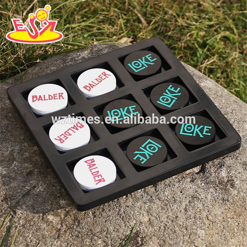 2018 wholesale kids toy wooden tic tac toe new design children toy noughts and crosses game wooden tic tac toe W01B036