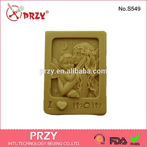 S549 PRZY I love mom silicone soap mold , motherhood silicone soap molds
