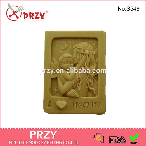 S549 PRZY I love mom silicone soap mold , motherhood silicone soap molds