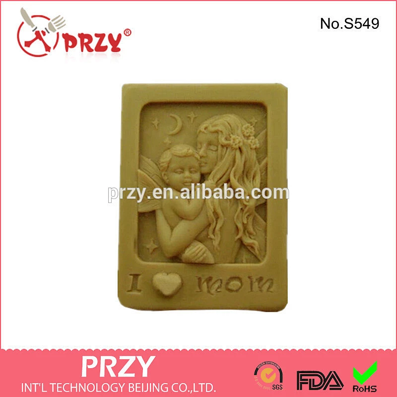 S549 PRZY I love mom silicone soap mold , motherhood silicone soap molds