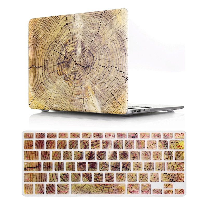 2 in 1 wooden keyboard case laptop body hard shell case protective hard case and keyboard skin cases for mac 156 laptop hard