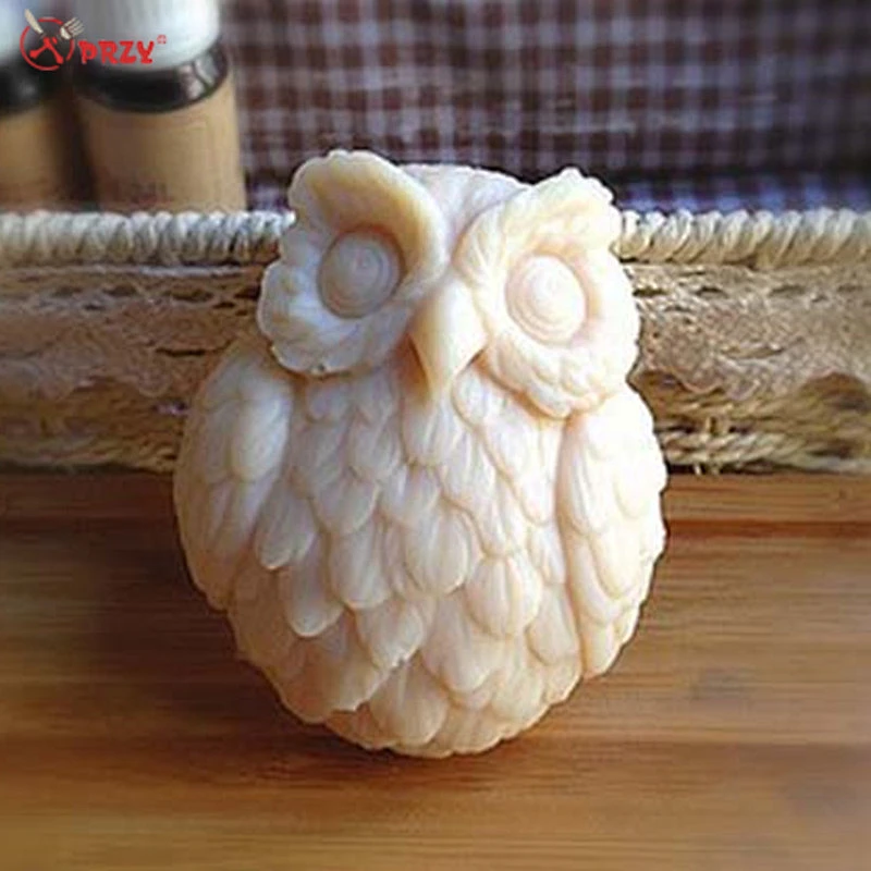 3D Owl shape Soap mold handmade bird Candle molds Chocolate mould Silicone Aroma Stone Molds