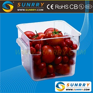 Clear plastic food disposable container 8QT microwave food container for PC airtight food container (SY-SC11D SUNRRY)