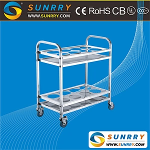 New Style Square Fast Food Vending Carts For Sale With Adjustable Wheels