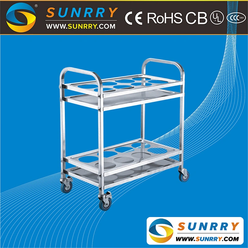 New Style Square Fast Food Vending Carts For Sale With Adjustable Wheels