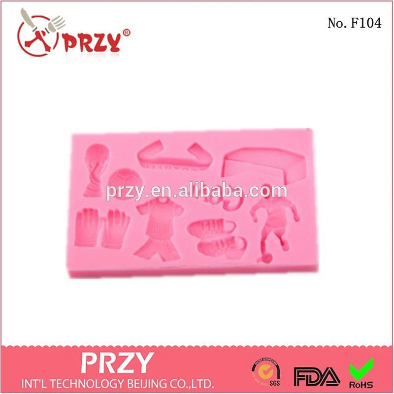 Football Cup fondant silicone mold for cake decorating