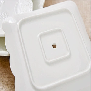Handmade three-layer divided ceramic dinner plate restaurant for wedding decorate