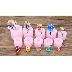 Different size dice food grade chocolate silicone mold for fondant sugar gummy pais