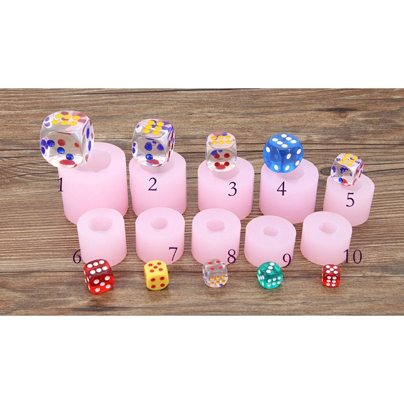 Different size dice food grade chocolate silicone mold for fondant sugar gummy pais