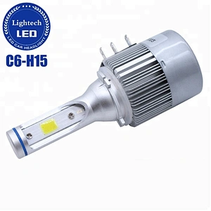 Lightech Wholesale emark led headlight C6 H15 Led Auto Car Lights for vw Golf