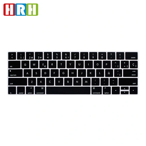 Hot Sale Laptop Silicone Spanish Keyboard Protector custom keyboard skin For macbook pro touch bar 13 15