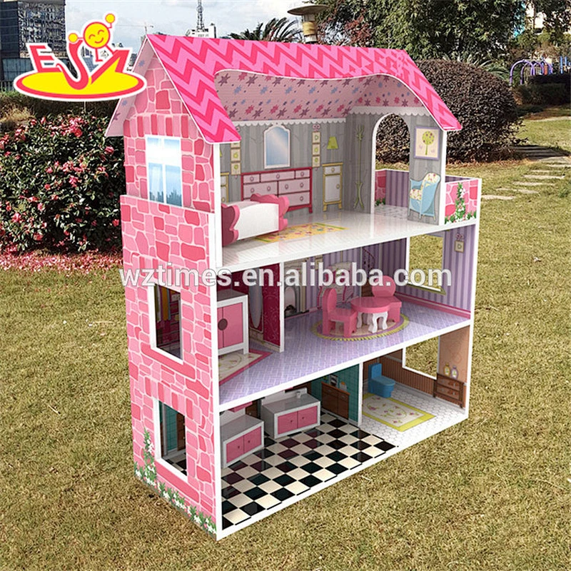 Großhandel neue prodyct holz puppenhaus suite spielzeug kreative diy holz puppenhaus suite spielzeug W06A235