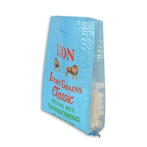 High quality net weight 5kg bopp laminated and printed pp woven rice bag