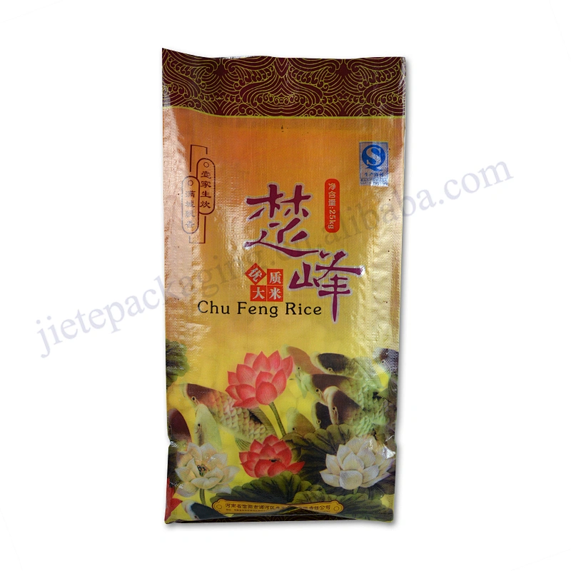 High quality customized printed transparent plastic 50kg wheat flour pp woven bag/rice packing bag