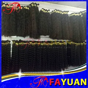 Beautiful style top grade unprocessed natural curly hair extension tight curly