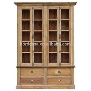 Classic Antique Solid Wood Bookcase french style furniture