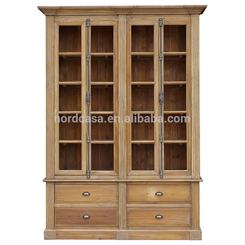 Classic Antique Solid Wood Bookcase french style furniture