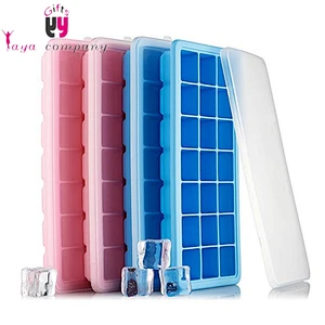 custom Eco-friendly reusable diamond shape silicone ice cube tray