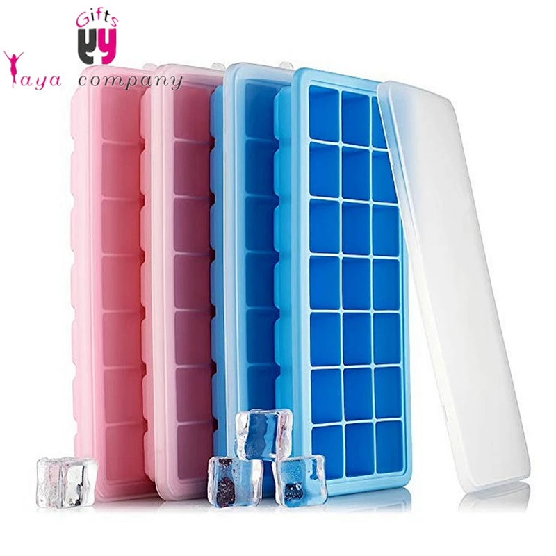 custom Eco-friendly reusable diamond shape silicone ice cube tray