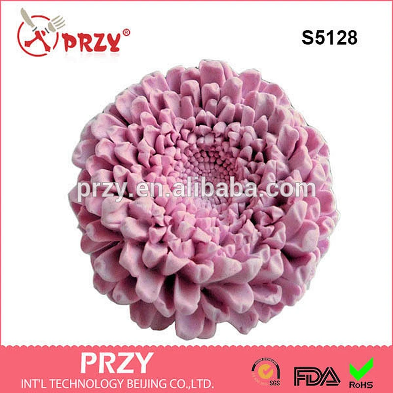 S5128 Blooming Chrysanthemum soap mold 3D silicone flower soap molds handmade silicone molds