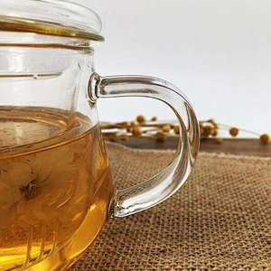 Crystal C-handle cup reusable coffee cup chinese tea set