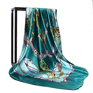 Wholesale hijab women scarf for hair turkish square scarf silk scarves