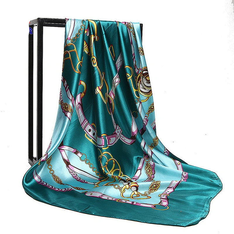 Wholesale hijab women scarf for hair turkish square scarf silk scarves