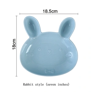 New style the rabbit design porcelain bowl rice dish ceramic for baby