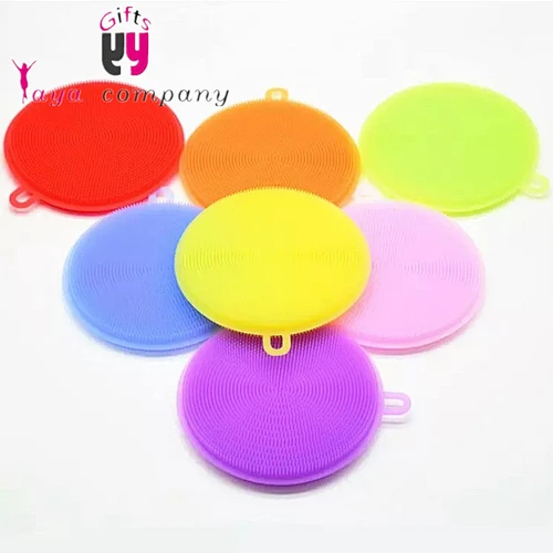 Oval shaped Soft food grade silicone cleaning dish brush