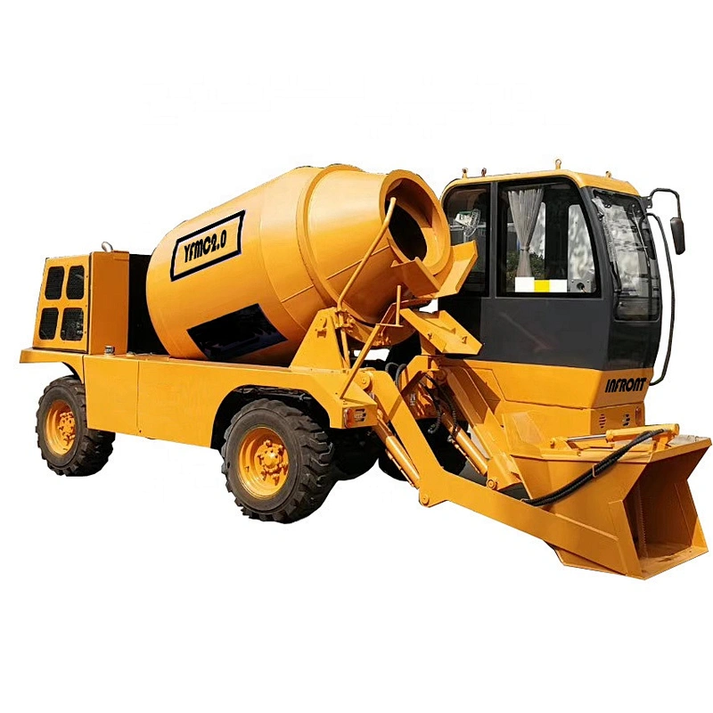 YFMC2 2 cubic meter per hour diesel concrete mixer pumping machine