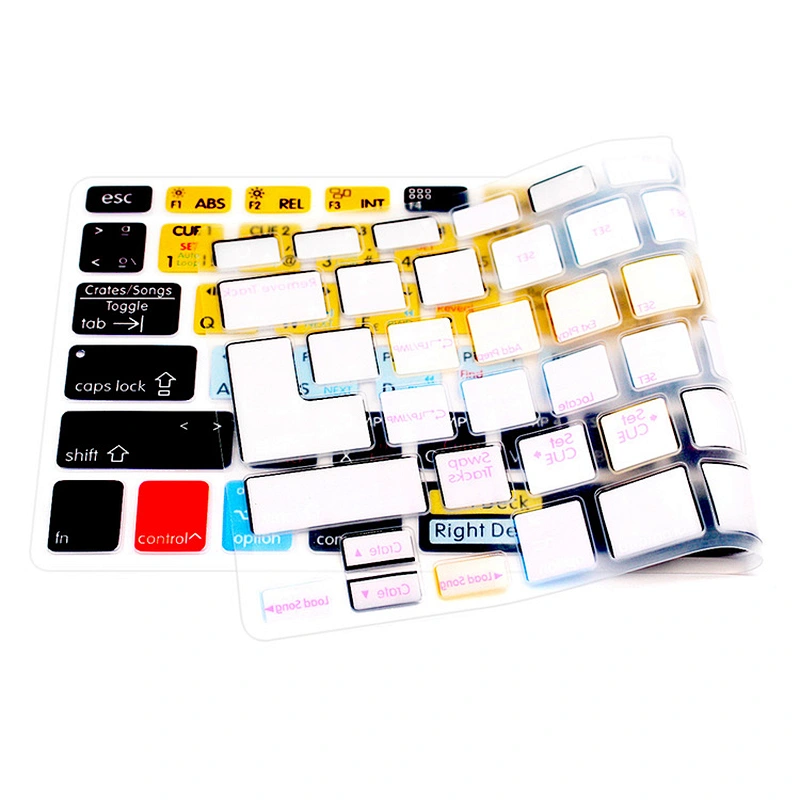 ODM Washable Serato Scratch LIVE Shortcuts Silicone Laptop Keyboard Protector Factory  laptop computer for macbook