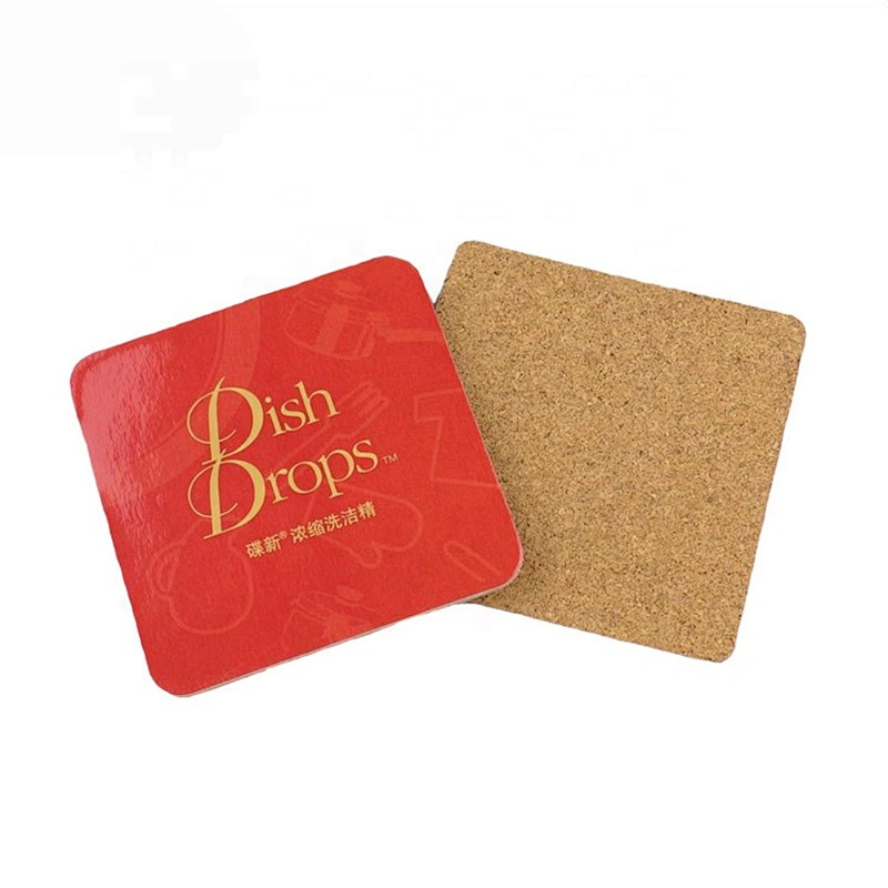 shaped printed MDF cork beer coaster mat