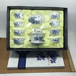 Customized cup graceful floral porcelain drinking set for home