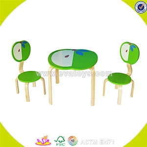 Wholesale beautiful wooden table and 4 chairs,household kids wooden table and 4 chairs,top sale table and 4 chairs W08G141
