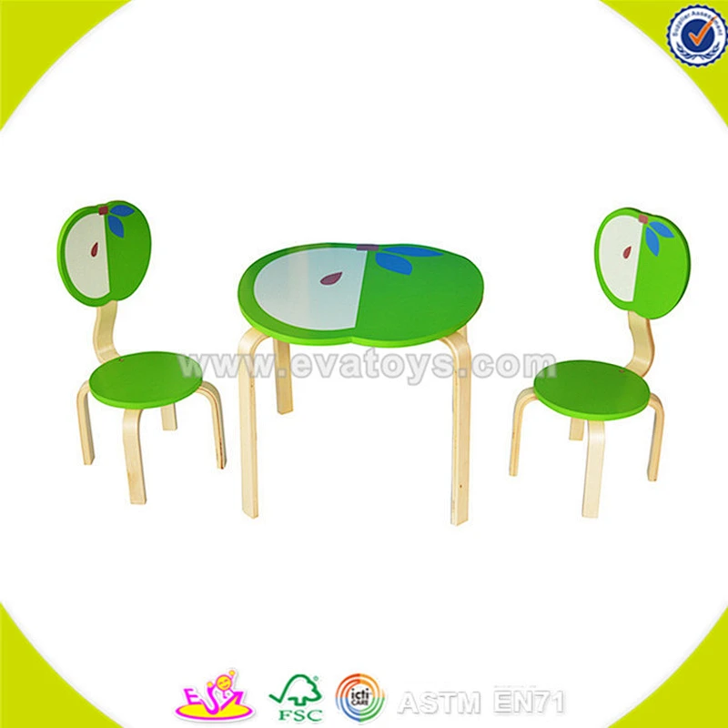 Wholesale beautiful wooden table and 4 chairs,household kids wooden table and 4 chairs,top sale table and 4 chairs W08G141