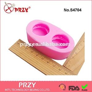 Supply 100% food grade 2 hole macaron silicone decorative soap molds
