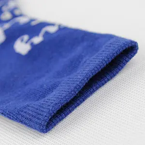 Cotton embroidery free terry sport socks