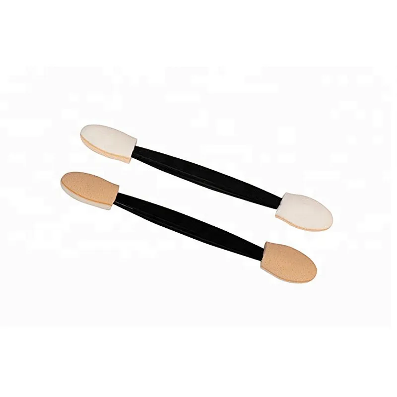 Double Aluminium Black Handle Eyeshadow Sponge Applicator