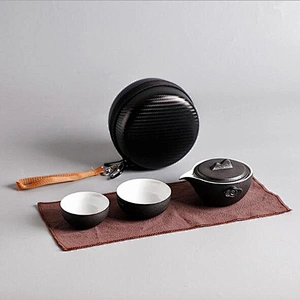 Antique design treval cup sets pottery porcelain cup for outdoor