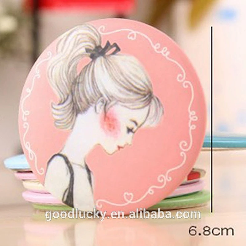 wholesale gifts custom tinplate round pocket mirror