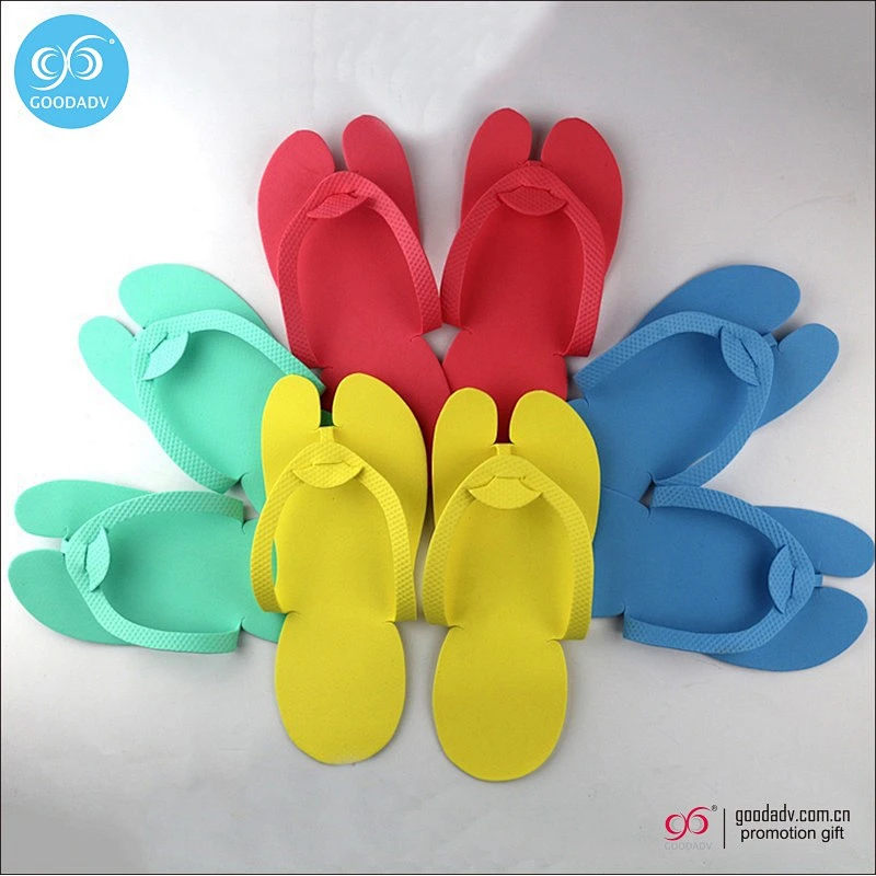 Cheap wholesale custom printed color disposable flip flops with brand logo