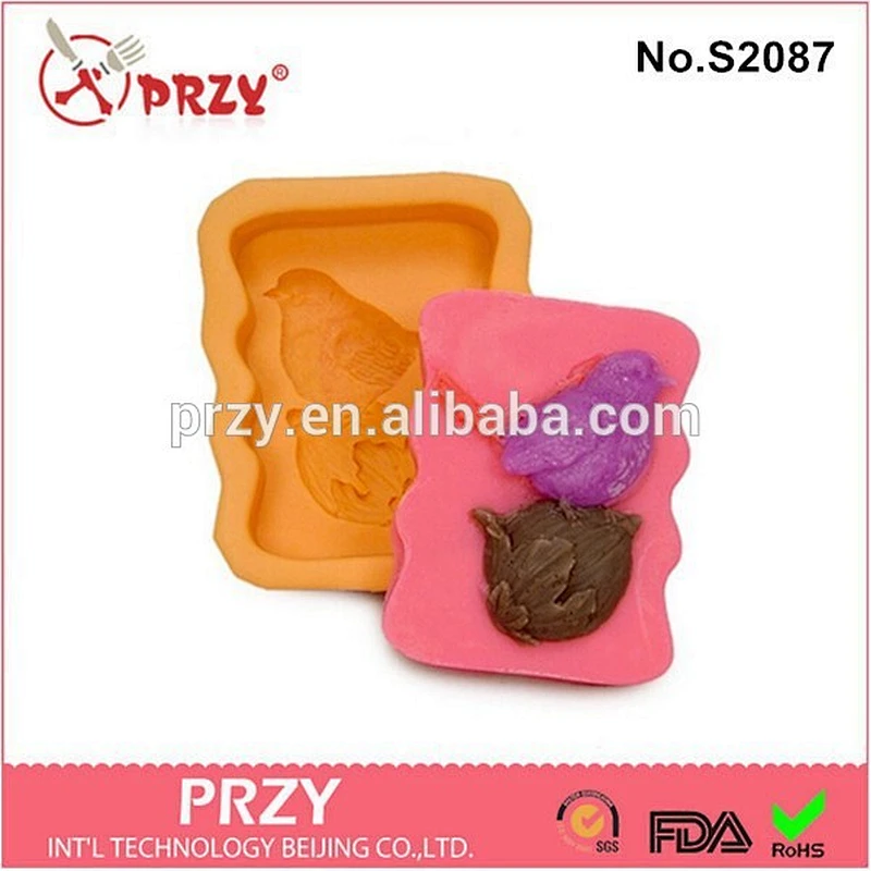 DIY handmade stamp bird silicone molds for soap making