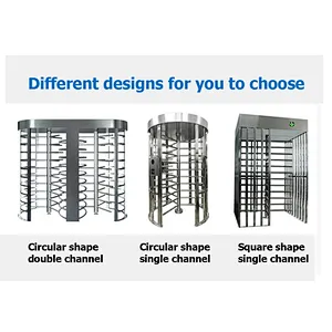 Stainless steel full height automatic square single channel revolving door turnstile