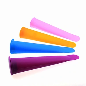 Push Up Silicone Ice Lolly Cream Pop Maker Popsicle Mould Kitchen Kit Brand New
